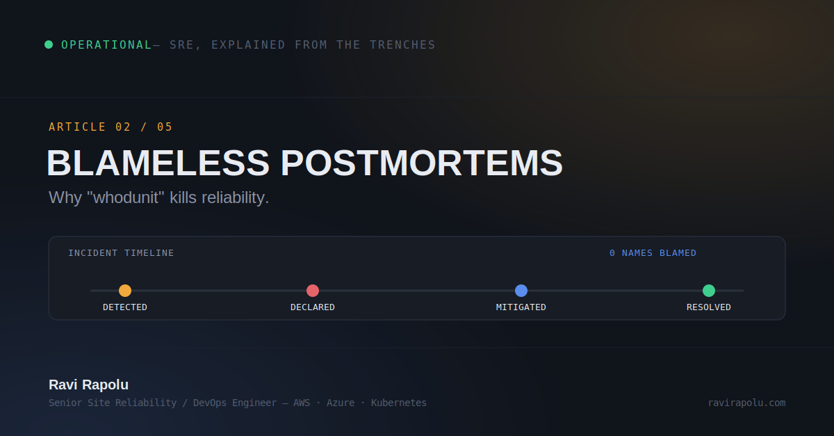 Blameless Postmortems cover